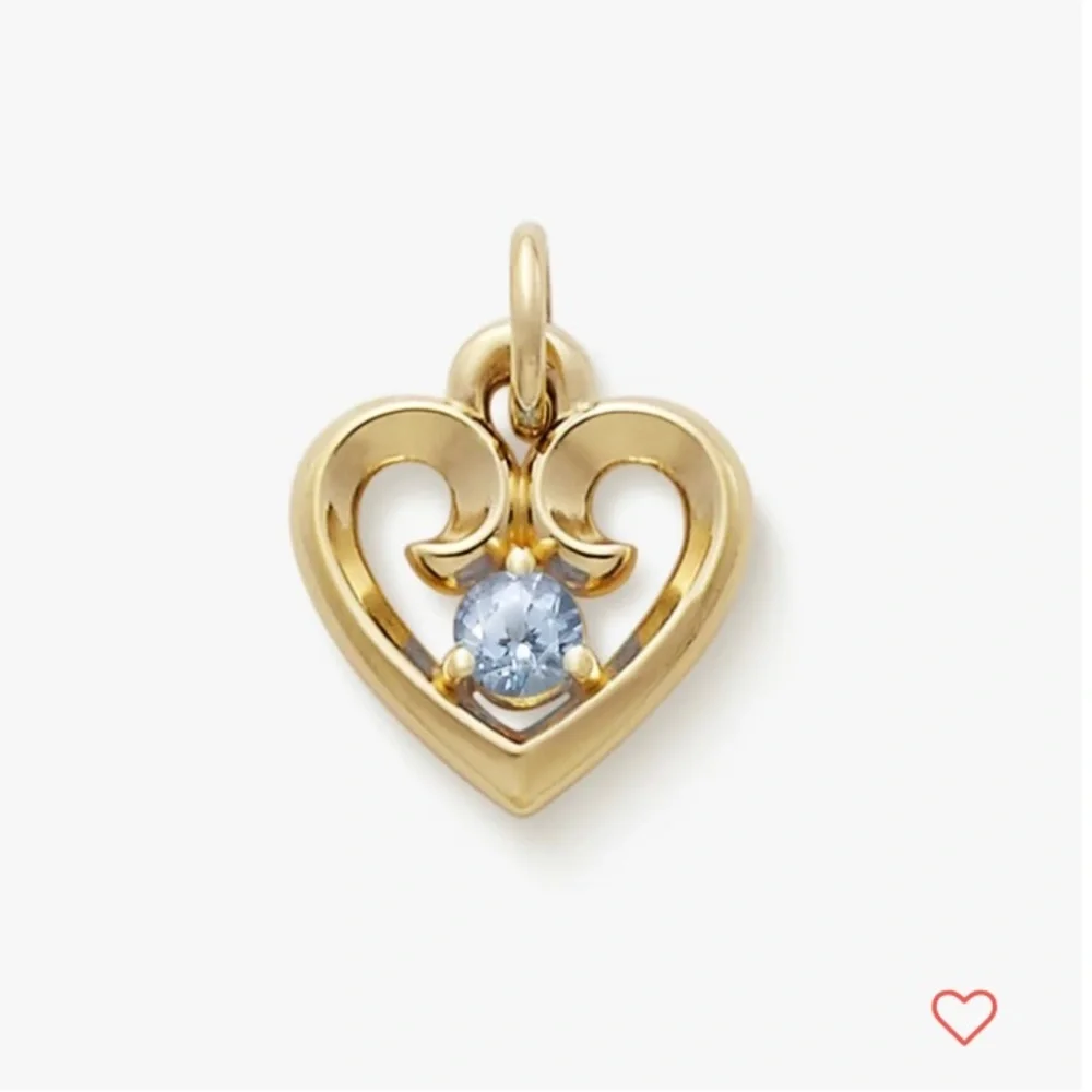 James Avery Fine Curb Chain with Remembrance Heart Birthstone Pendant 14k Gold - Picture 6 of 6